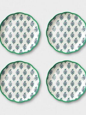NWT 4pc Bouquet Melamine Salad Plates Blue - Roller Rabbit x Target